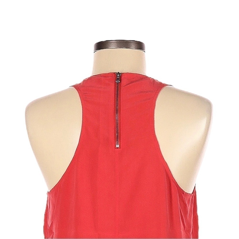 🌺 Joie Cosmo Grenadine 100% Silk Exposed Peplum Zipper Tank Top Size M - Picture 4 of 8